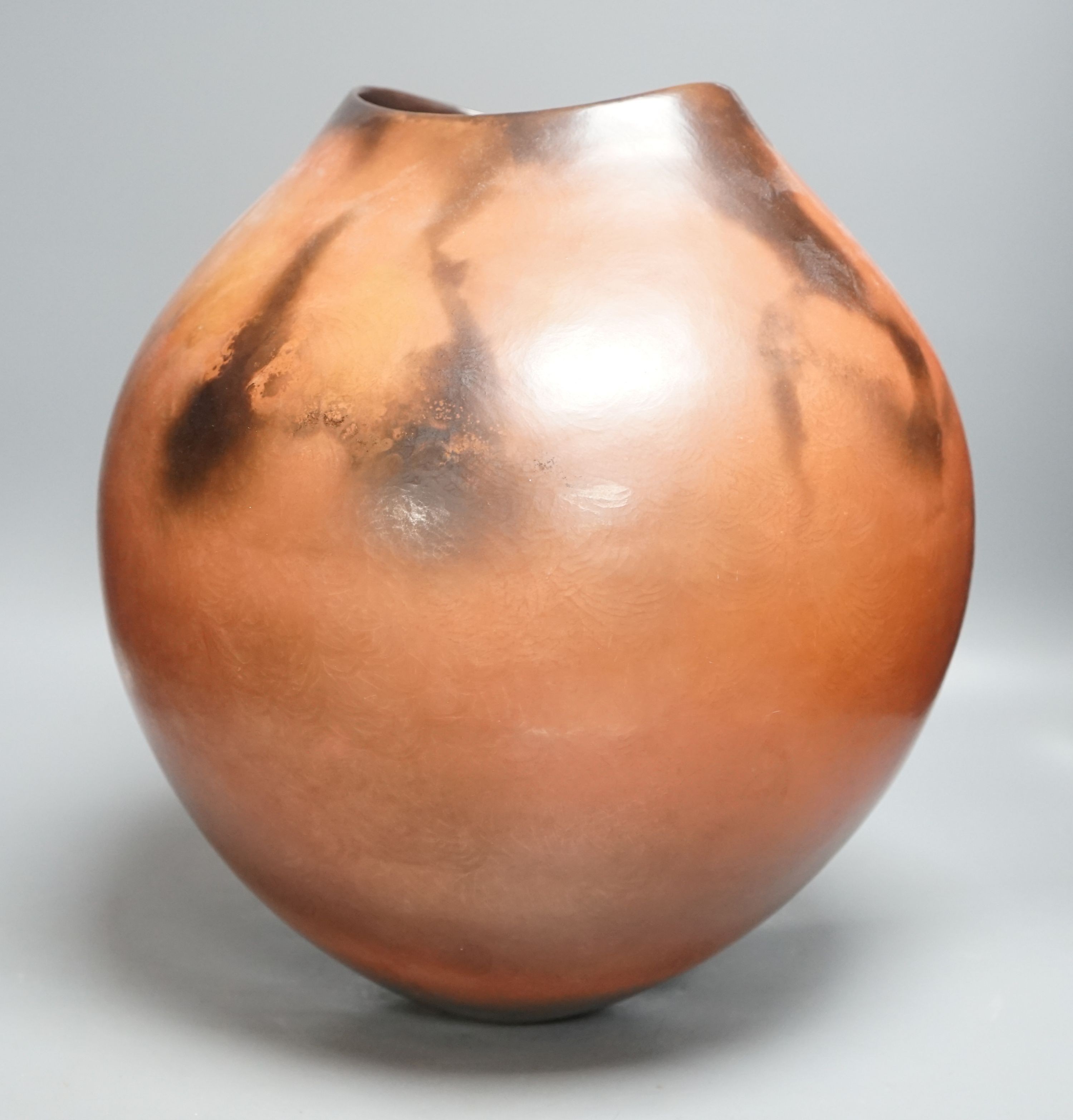 Gabrielle Koch (German, b.1948), a large burnished earthenware vase 35cm